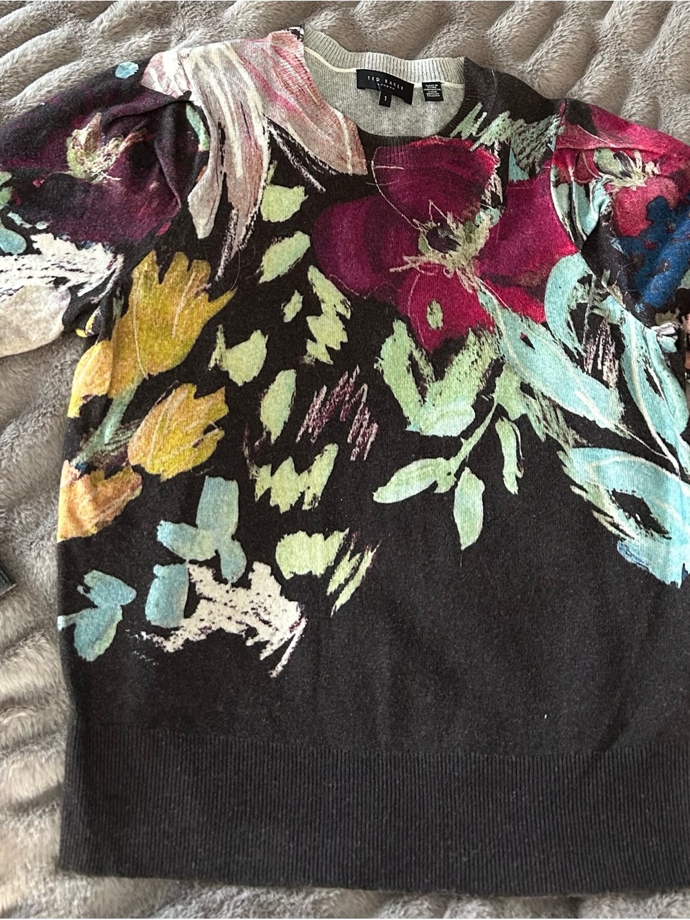 Ted Baker Magarit - Floral Pattern Knitted Sweater
